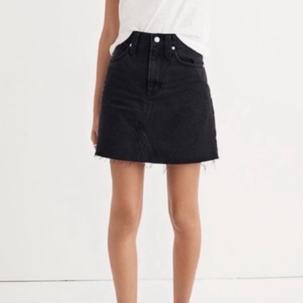 Madewell Stretch Denim Straight Mini Skirt 31